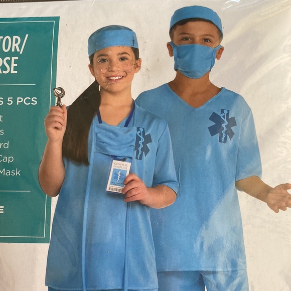 DOCTOR/NURSE 5PC COSTUME SIZE CHILD LARGE (12-14) 🌟NWT🌟 - Picture 2 of 11